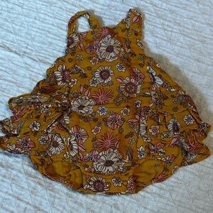 MUSTARD YELLOW FLORAL ROMPER